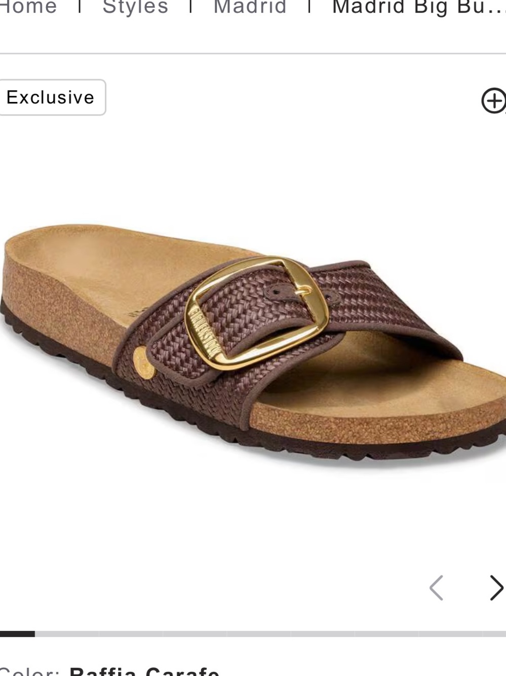 NWT Birkenstock Madrid Raffia Brown size 40
